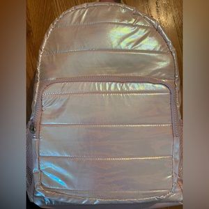 Pink shimmery back pack, never used